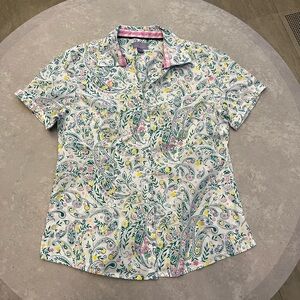 Laura Scott Paisley Button Down Shirt